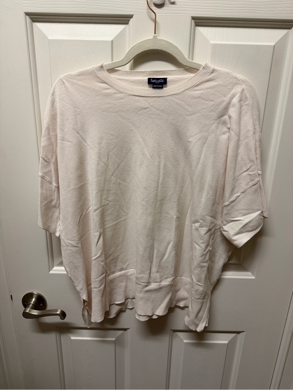 Splendid Soft Light Pink Boatneck Knit Top